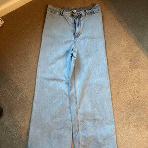 Free Fall Fray Hem Stretch Wide Leg Jeans Size 29